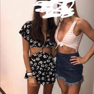 Black Cut out romper